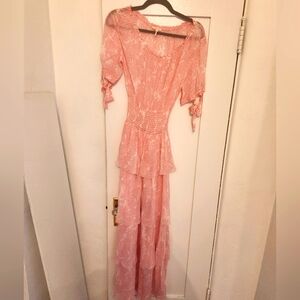 Maje Maxi Dress size 3 Light pink and white flower